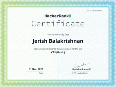 HackerRank CSS(Basic) Certification